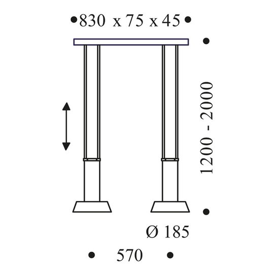 OLIGO Glance LED-riippuvalo 2 lamp. punainen