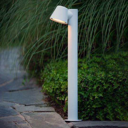 Valkoinen LED-pylväsvalaisin Dingo, GU10-LED
