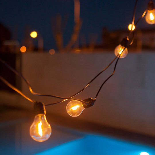 Newgarden Allegra -LED-valoketju RGBW, musta