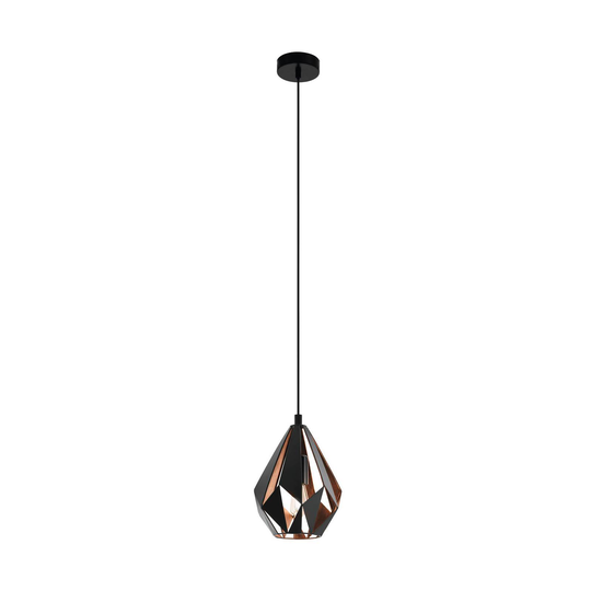Riippuvalo Carlton, musta/kupari, Ø 20,5 cm