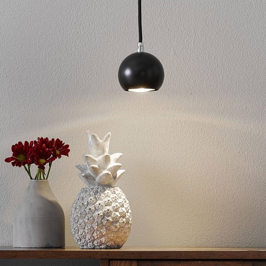 SLV Light Eye Ball -riippuvalo musta/kromi