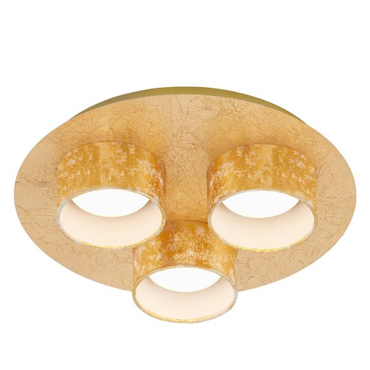 LED-spottiplafondi Anna, 3-lamppuinen, kulta