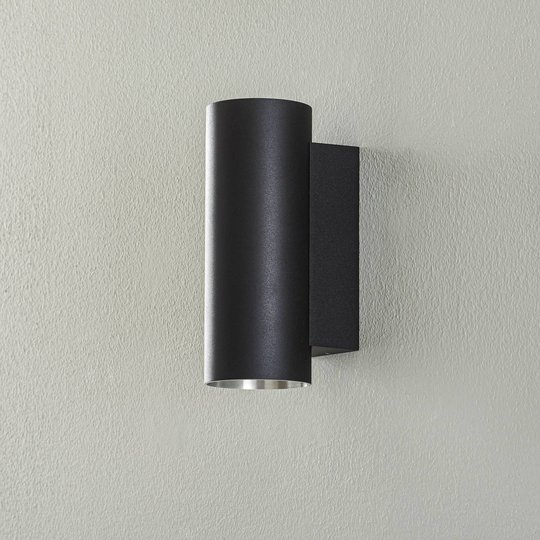 BEGA Studio Line seinävalo pyöreä musta/alu 21cm