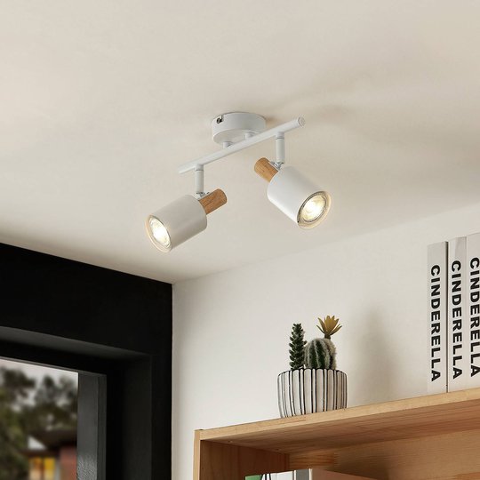 Lindby Junes -LED-kattospotti 2-lamppuinen