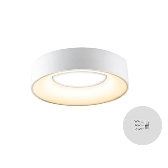 LED-kattovalaisin R30, Ø 30 cm, valkoinen