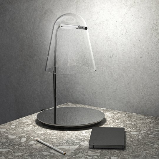 Prandina Sino T3 -LED-pöytälamppu kirkas/musta