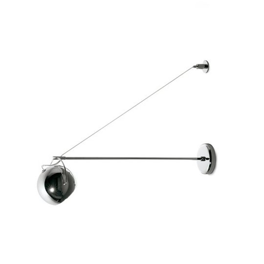 Hienostunut design-seinävalaisin BELUGA STEEL