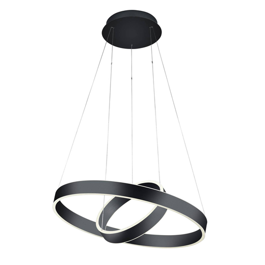 B-Leuchten Delta-LED-riippuvalo, 2 valoa CCT musta