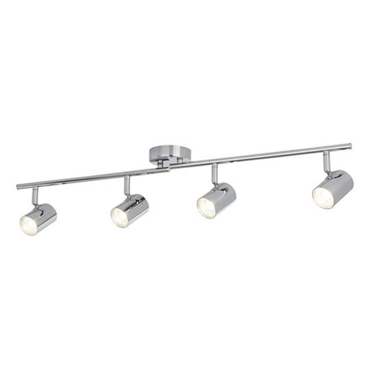 LED-kattokohdevalo Rollo, nelilamppuinen, kromi