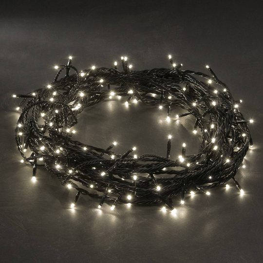LED-mikrovaloketju lämmin valk. 180 lamppua 17,5 m