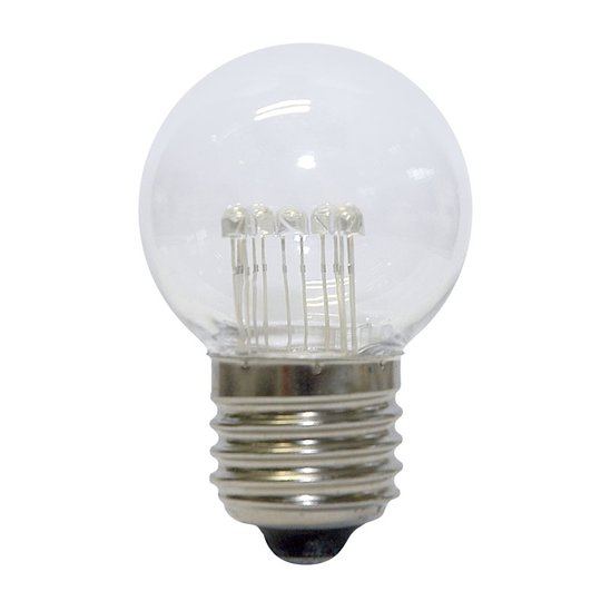LED golfpallolamppu E27, 0,7W lämmin, kirkas