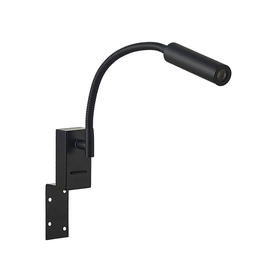 Lucande Anaella -LED-seinävalaisin, musta, 55 cm