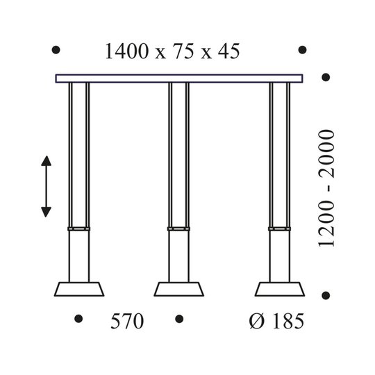 OLIGO Glance LED-riippuvalo 3 lamp. aquamariini