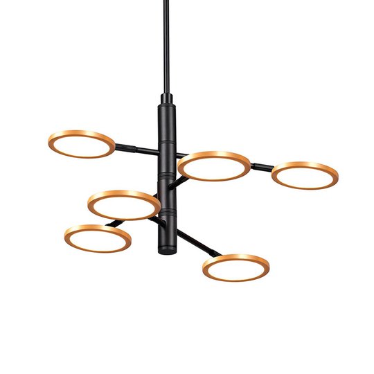 LED-riippuvalaisin Sparkle, Ø 60 cm, 6-lamppuinen