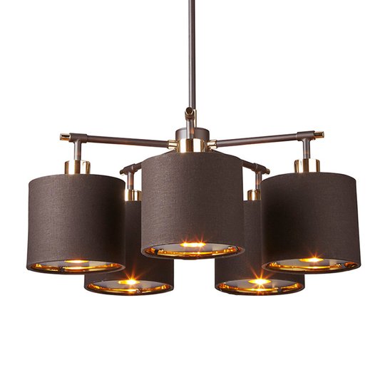 Balance – 5-lamp. riippuvalaisin, ruskea-messinki