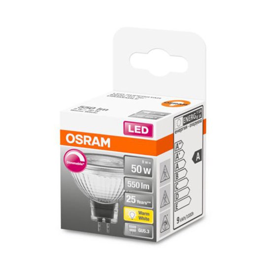 OSRAM-LED-heljastin GU5,3 8W 927 36° himmennys