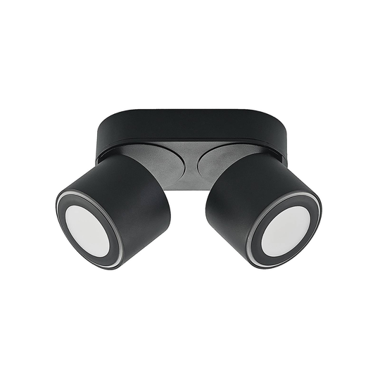 Lindby Lowie -LED-kohdevalaisin, 4-lamp., musta