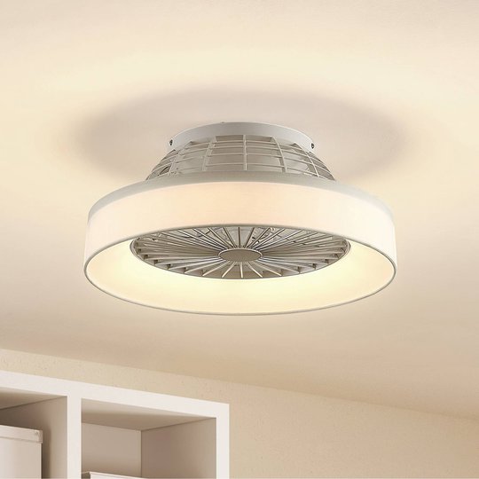 Lindby Circuma -LED-kattotuuletin, valkoinen