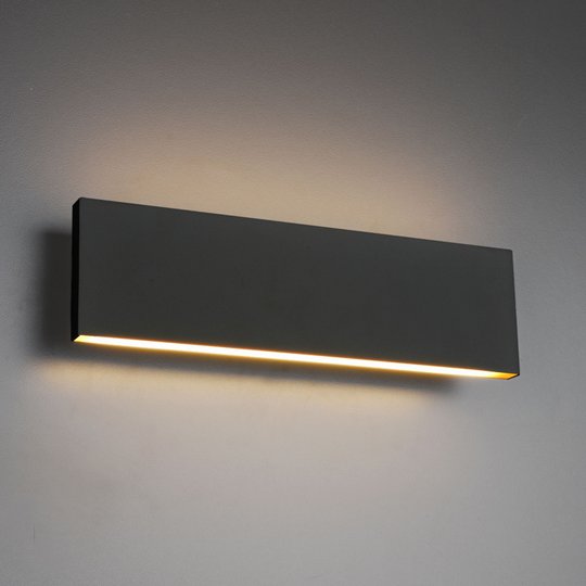 Concha-LED-seinävalaisin, 28 cm, antrasiitti
