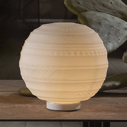 Lasinen design-pöytävalaisin Braille, 25 cm