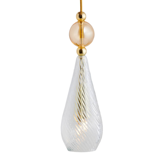 EBB & FLOW Smykke M gold crystal swirl kulta-savu