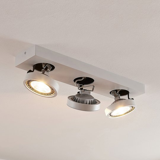 LED-kattovalaisin Negan, valkoinen, 3-lamppuinen