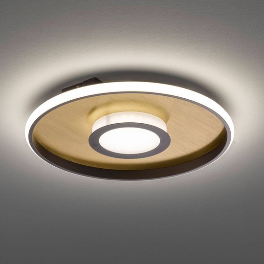 LED-kattovalaisin Zoe, pyöreä, kulta-ruoste, 45 cm