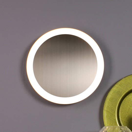 LED-seinävalaisin Moon Ø 30 cm, hopea