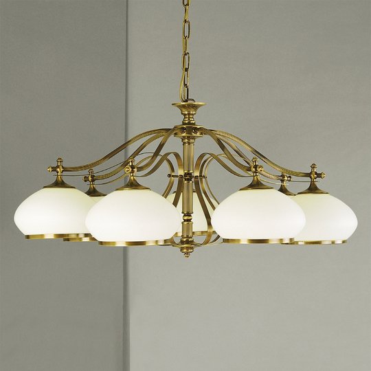 Lumoava Empira riippuvalaisin, 7-lamp. antiikkimes