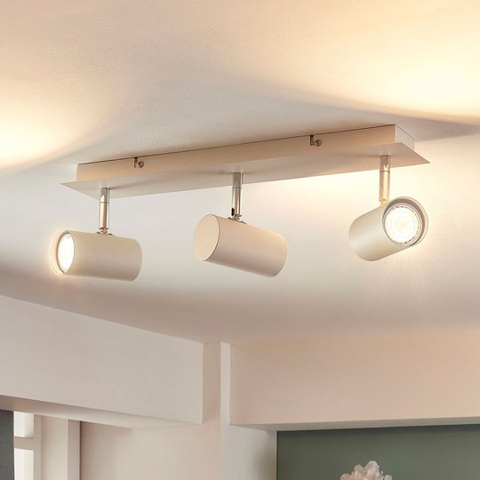 3-lamppuinen valkoinen LED-kattolamppu Iluk