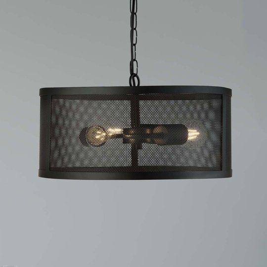 Riippuvalaisin Fishnet metallista, musta, Ø 45cm
