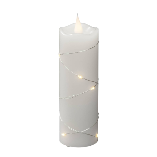 LED-vahakynttilä, valoväri lämmin valkoinen 15,2cm