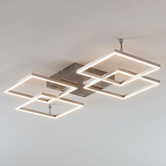 Himmennettävä LED-kattolamppu Quadra, 4-lampp.