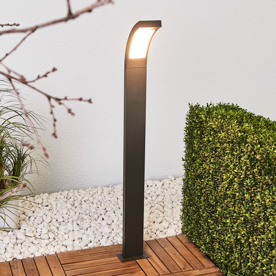LED-pylväsvalaisin Juvia harmaasta alumiinista