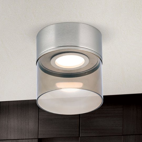 LED-kattovalaisin Francis, mattanikkeliä, Ø 15 cm