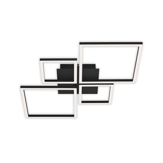LED-kattovalo Frame, himmennys, 4-lamppuinen musta