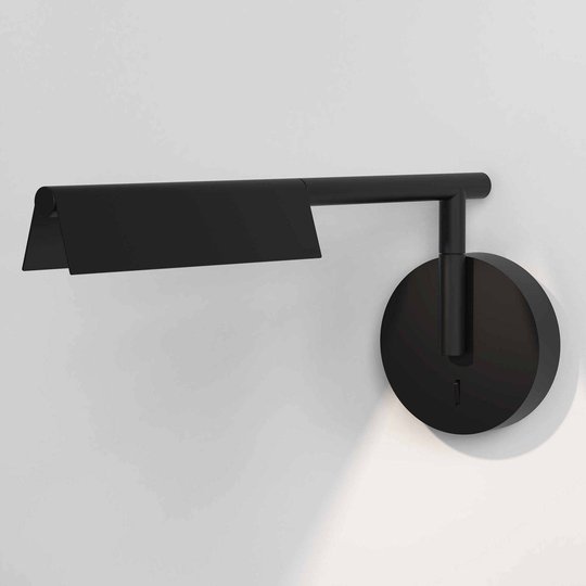 Astro Fold -LED-seinävalaisin katkaisijalla, musta
