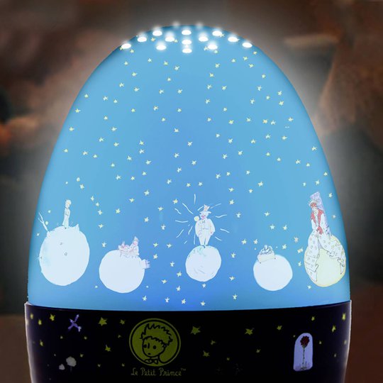 LED-yövalo Pikku prinssi, lyhty ja soittorasia