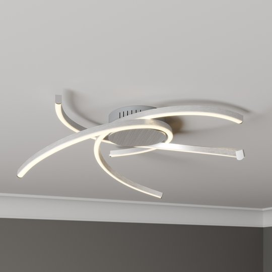 Lindby Katris LED-kattovalaisin, 58 cm, alumiini