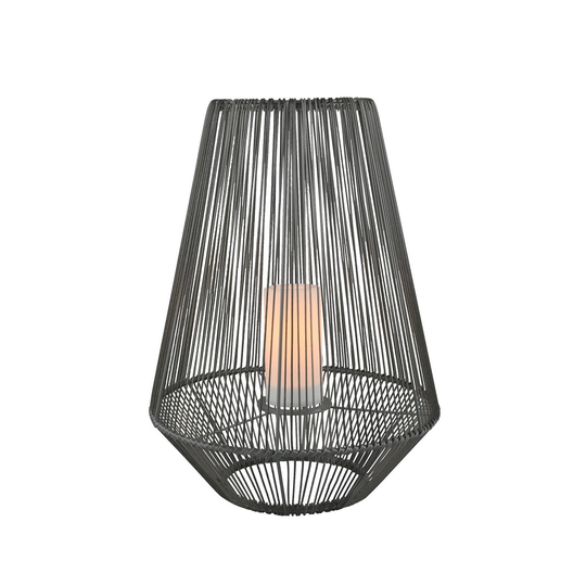 LED-aurinkopöytävalaisin Mineros, harmaa, K 51 cm