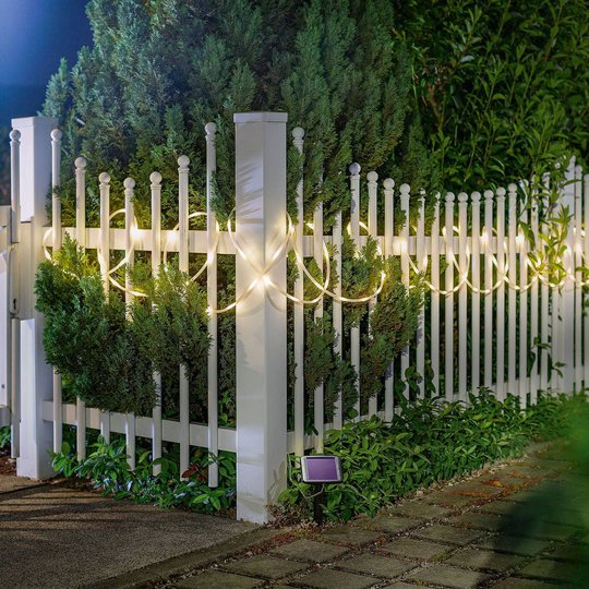 Solar-LED-valokaapeli Premium, jossa 100 LEDiä