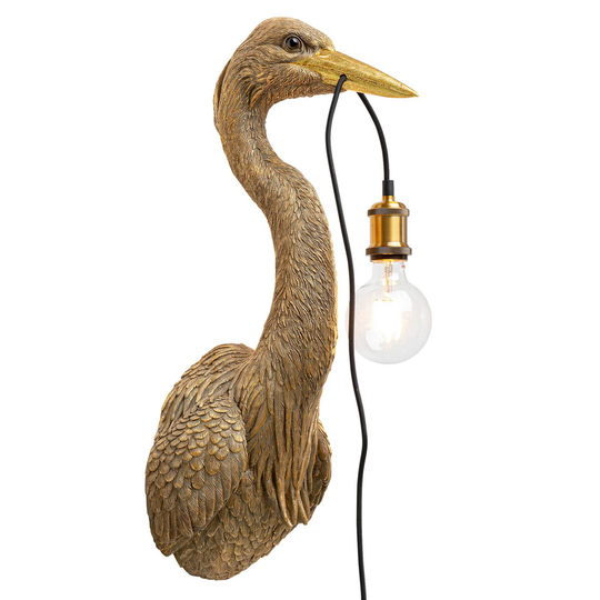 KARE Animal Heron -seinävalaisin pistokkeella