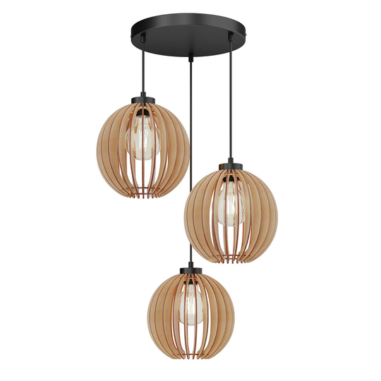 Envolight Clay -riippuvalo, 3-lamppuinen, pyöreä