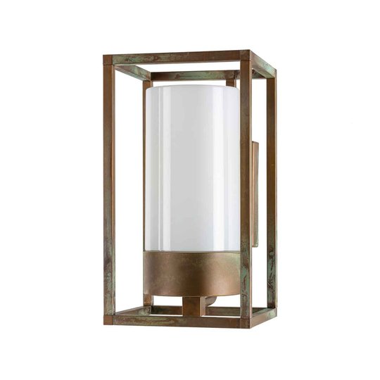 Ulkoseinälamppu Cubic³ 3364 messinki/opaali