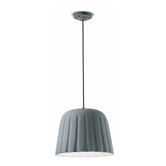 Riippuvalo Madame Gres keramiikkaa, K 30 cm harmaa