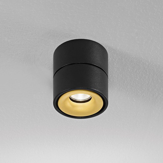 Egger Clippo -kattospotti dim-to-warm, musta/kulta