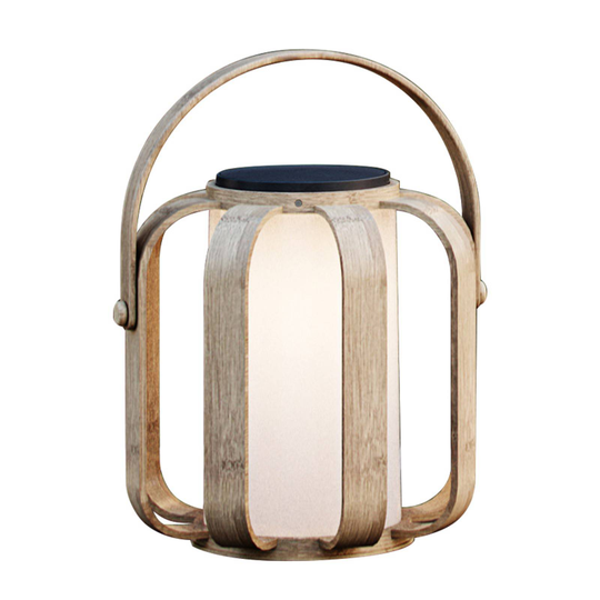 Aurinkokäyttöinen LED-koristevalaisin Bob, bambua