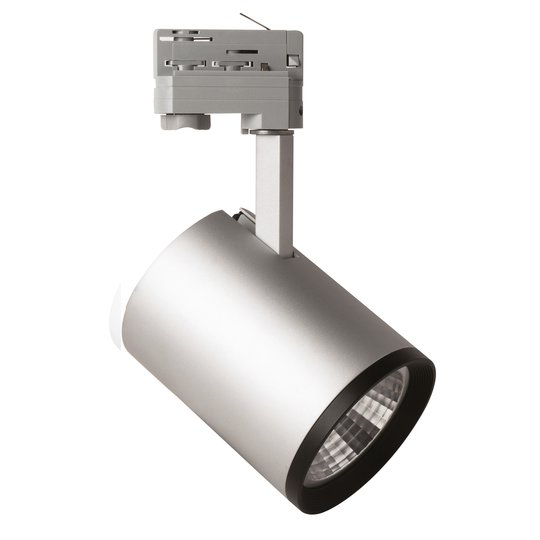 LED-spotti Marco 3-vaihekiskoon, hopea 3 000 K