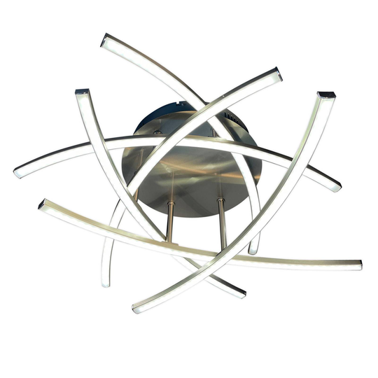 LED-kattovalo Cross Tunable White 6 valoa, nikkeli