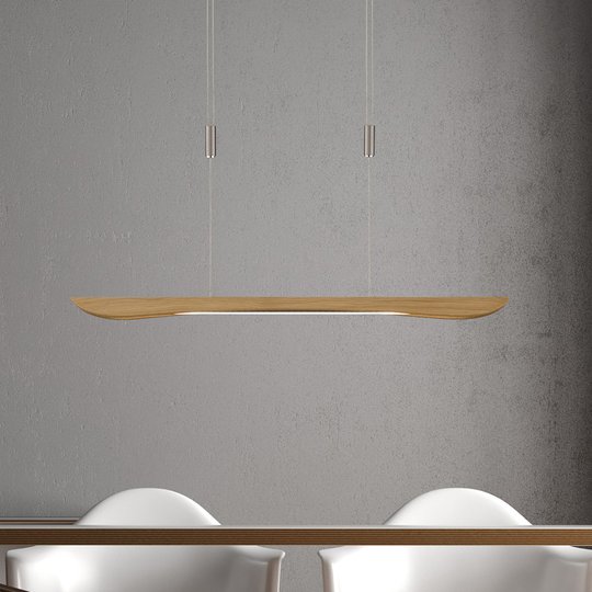 Lucande Hiba -LED-riippuvalo luonnontammi 88 cm